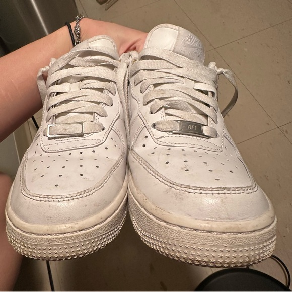 Nike Air Force 1 White Sneakers - Picture 9 of 10